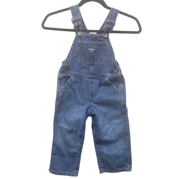 Vintage Osh Kosh B'gosh Vestbak Blue Denim Overalls Toddler Size 2T Excellent - Picture 1 of 11